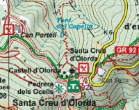 Fragment del mapa Collserola Parc Natural. Editorial Alpina, any 2011.