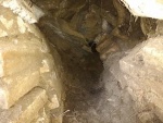 04.11.2017.- Imatge de l’interior de la mina amb la volta enfonsada.