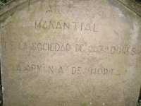 10.01.2010. Imatge de la inscripció que hi ha a la paret de la caseta.