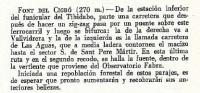 Fragment del llibre de X. Coll, "Fuentes en las Montañas de Barcelona". Editorial Alpina, any 1963.
