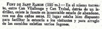 Fragment del llibre de X. Coll, "Fuentes en las Montañas de Barcelona". Editorial Alpina, any 1963. Fragment del llibre de X. Coll, "Fuentes en las Montañas de Barcelona". Editorial Alpina, any 1963.