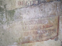 15.10.2011.- Imatge de la inscripció de la paret.