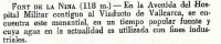 Fragment del llibre de X. Coll, "Fuentes en las Montañas de Barcelona". Editorial Alpina, any 1963.