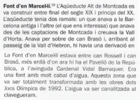 Fragment del llibre de C. Giménez, “Riera, torrents i fonts als barris d’Horta-Guinardó”. Ajuntament de Barcelona. 2009.
